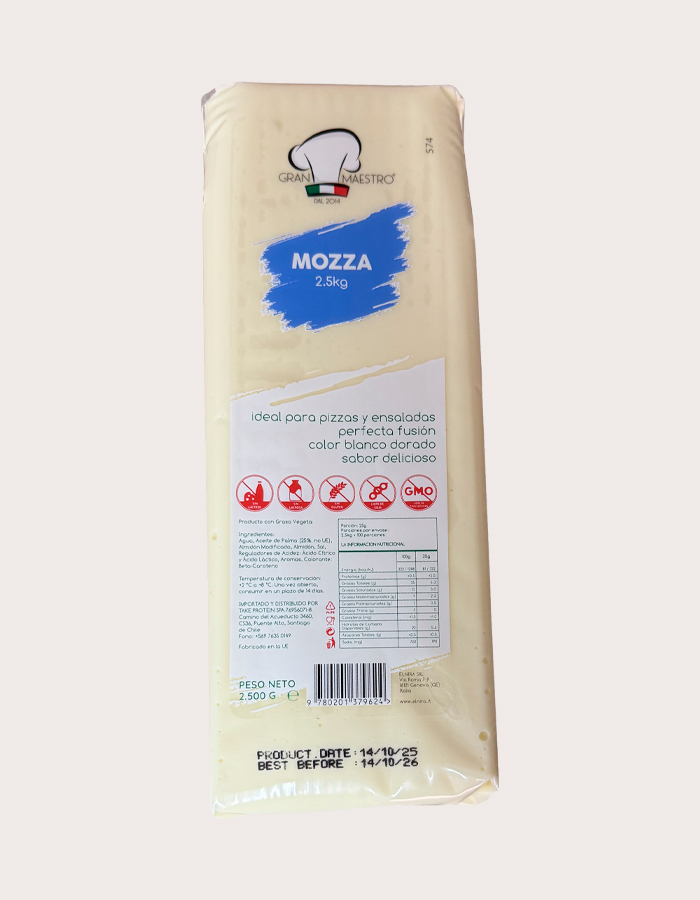 Queso Mozza Block Barra 2.5k