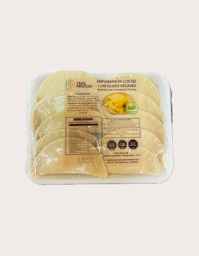 Empanada de Cóctel con Queso Vegan Mozza